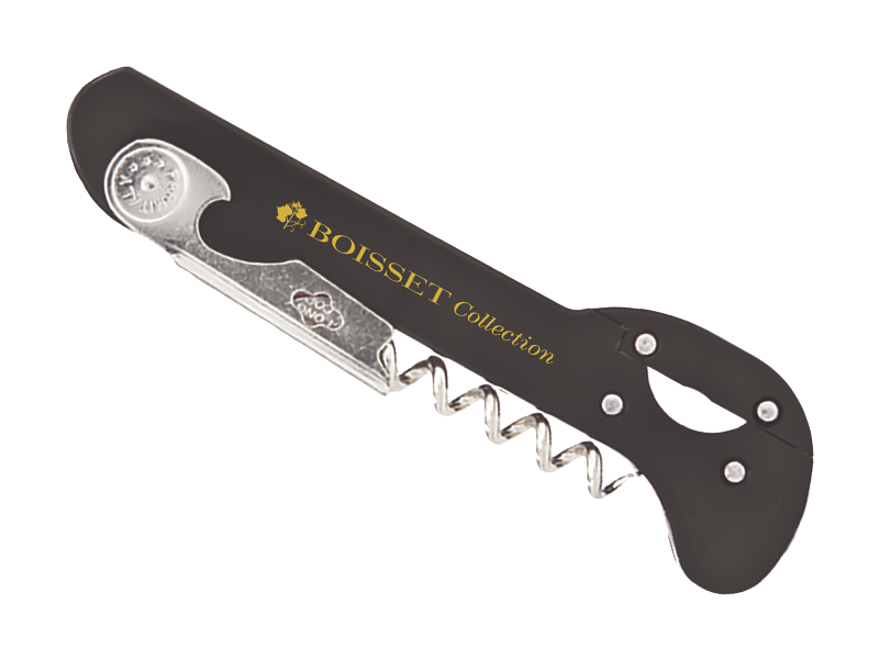 Black Boomerang Corkscrew with No Blade Foil Cutter Set of 2 