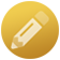 gold circle with a white pencil icon inside of it